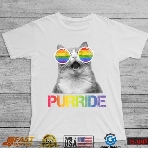 Funny Cat Purride Gay Pride Rainbow Sunglasses Lgbtq T Shirt Gearbloom