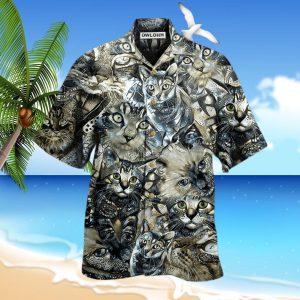 Cat Vintage Flower Hawaiian Shirt