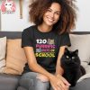 1st Grade 120 Days of School Cat Shirt Teacher Kids Long Sleeve T Shirt