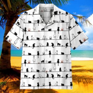 3D Cat Hawaii Shirt
