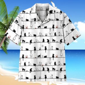 3D Cat Hawaii Shirt
