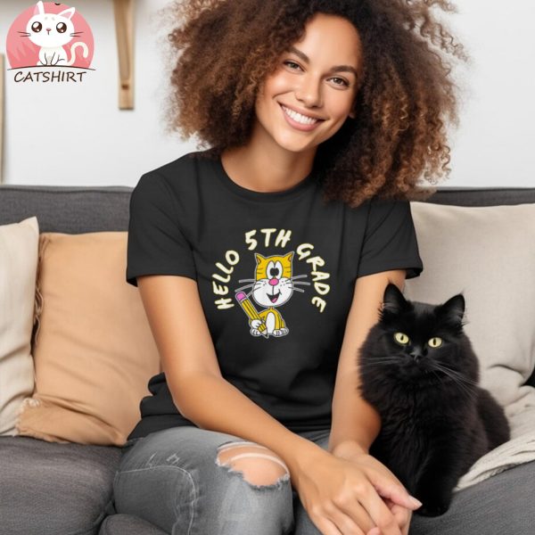 5th Grade Cat, Back To School 2023, 5th Grade Teacher Shirt