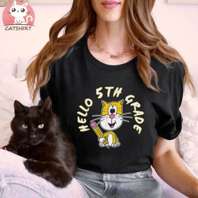 5th Grade Cat, Back To School 2023, 5th Grade Teacher Shirt