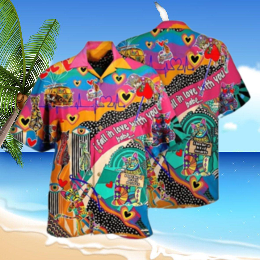 Gift For Cat Lover Hippy Love Cat Hawaiian Shirt Pre13113, Hawaiian shirt