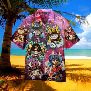 I Will Become A Samurai Cats Hawaiian Shirt