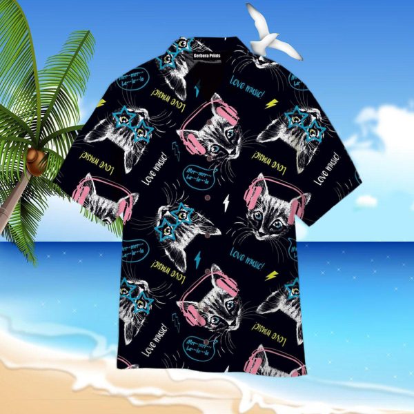A Lot Of Cute Cats Black Aloha Hawaiian Shirts