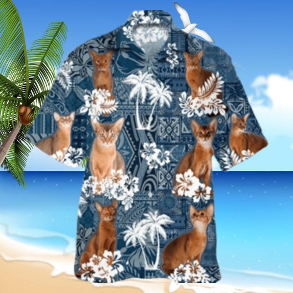 Abyssinian Hawaiian Shirt Cat In Hawaiian Shirt 3D Full Print Cat Hawaii Shirt