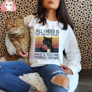 All I Need Is Tee And My Book And Cats T shirt