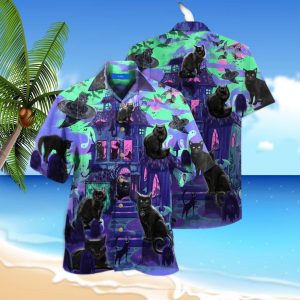 Art Black Cat Trending Hawaiian Shirt