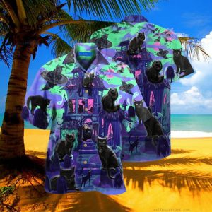 Art Black Cat Trending Hawaiian Shirt