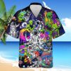 Astronaut And Alien Hippie 3D Full Printed Hawaiian Shirt