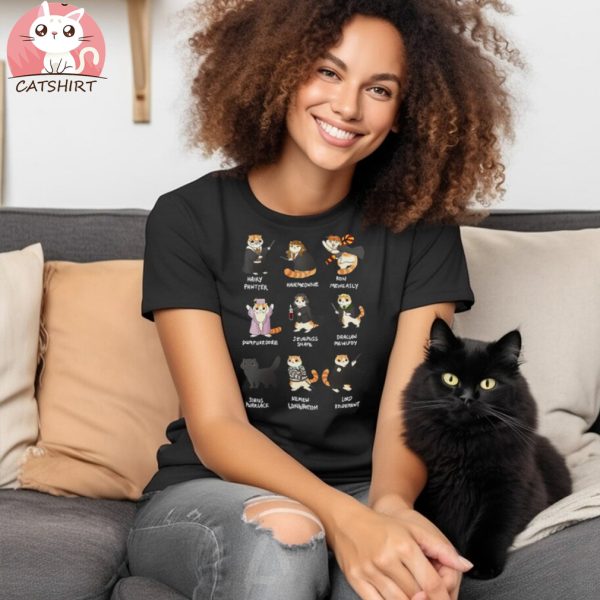 Back To School Potter Cats T Shirt