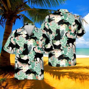 Black Cat Beach Hawaiian Shirt