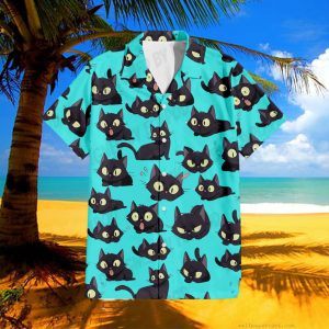 Black Cat Cute Hawaii Shirt