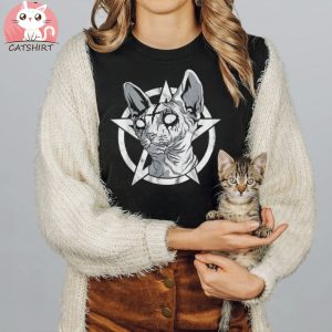 Black Metal Sphynx Cat Goth and Death Metal Sphinx Occult Shirt