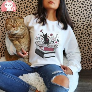 Cat And Book Shirt