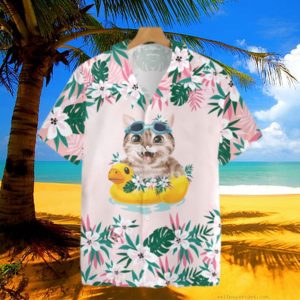 Cat Beach Time Meow Hawaiian Hawaii Shirt