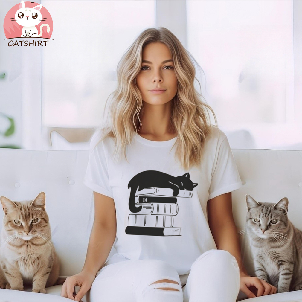 Cat Book Shirt, Books and Cats Tshirt, Reading Shirt, Cat Lover, Gift for Cat Lover, Gift for Book Lovers, Book, Bookish Tshirt