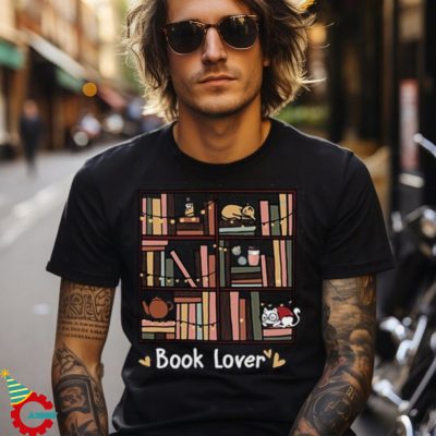 Cat Book Shirt, Reading Shirt, Read Books Shirt, Cute Bookshelf Tee, Cat Shirts, Book Lover Tee, Bookish Shirt