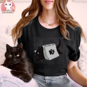 Cat Book Sweatshirt, Cute Book Cat Shirt, Book Lover Gift, Cat Lover Gift, Reader Bookish Tee, Book Shirt, Cat Shirt