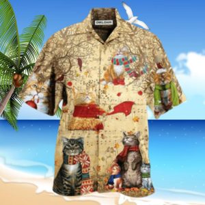 Cat In The Melody Of Life Hawaiian Shirt