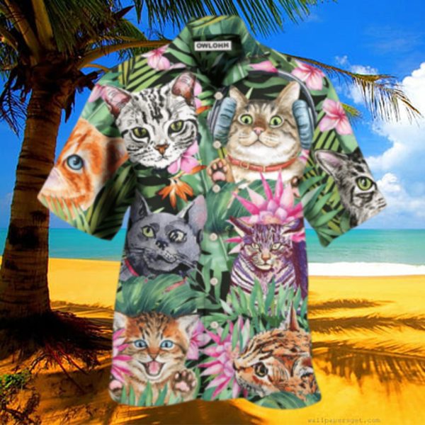 Cat Is My Life Funny Hawaiian Shirt
