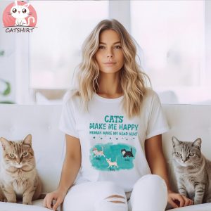 Cat Lovers Cats Make Me Happy, Human Make My Head Hurt Personalized Shirt