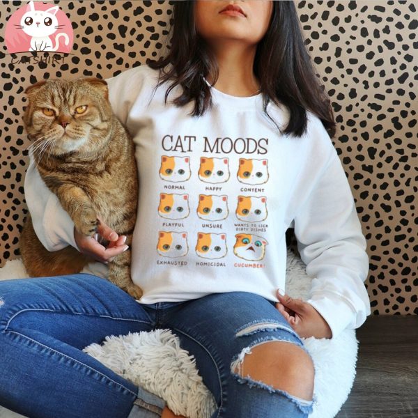 Cat Mood Meme Alarming Cucumber Cat Shirt