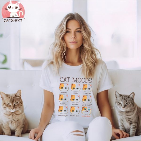 Cat Mood Meme Alarming Cucumber Cat Shirt