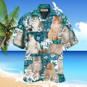 Cat Persian Cat Lover Tropical Hawaiian Shirt