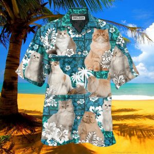 Cat Persian Cat Lover Tropical Hawaiian Shirt