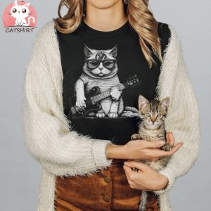 Cat Playing Guitar Sublimation Shirt