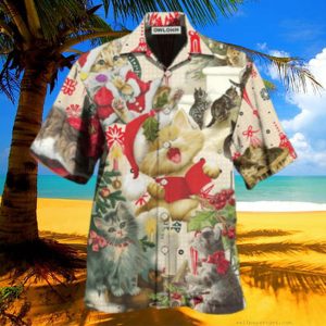 Cat Sing A Song Merry Chrismas Hawaiian Shirt