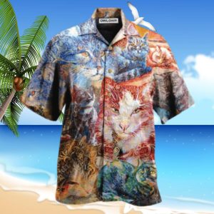 Cat Sleeping Blur Hawaiian Shirt