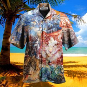 Cat Sleeping Blur Hawaiian Shirt