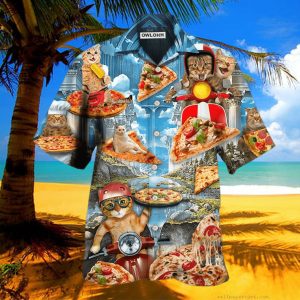 Cat Smile Colorfull Hawaiian Shirt