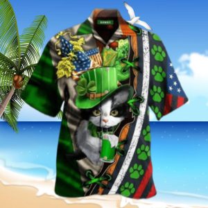 Cat St Patrick'S Day Hawaii Shirt