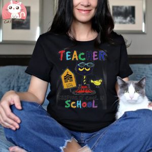 Cat Teacher Zone Keeping It Cool In School T Shirt