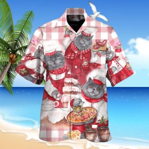 Chef Cute Black Cat Cooking – Chef Hawaiian Shirt