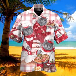 Chef Cute Black Cat Cooking – Chef Hawaiian Shirt
