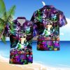 Cool Neon DJ Kitty Cat Rainbow Party Cute Music Festival Hawaiian Shirt