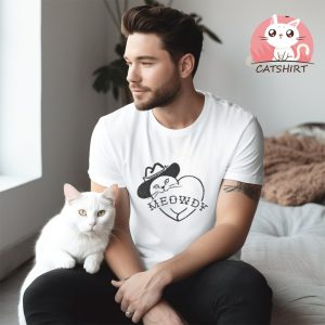 Cowboy Cat T Shirt, Meowdy Howdy Shirt, Cat Lover Gift Tee, Cute Cat Shirt