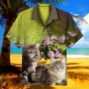 Cute Kitten Hawaiian shirt