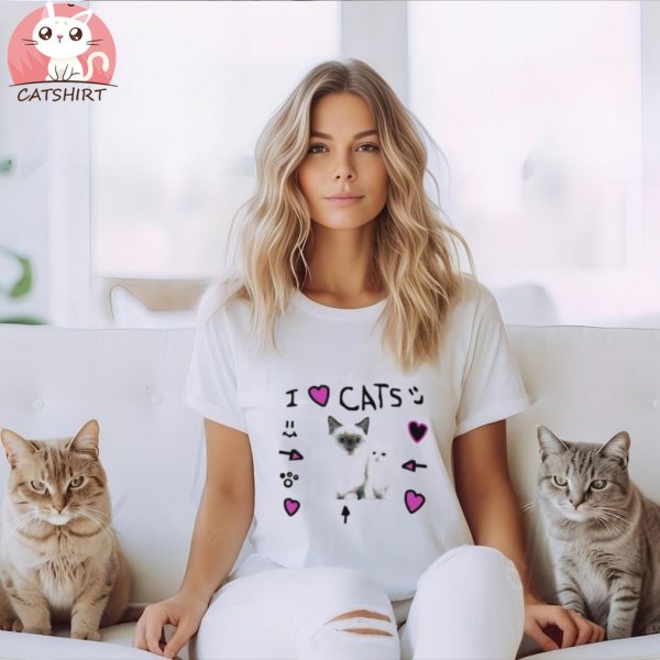 Denisdaily Merch I Love Cats Shirt