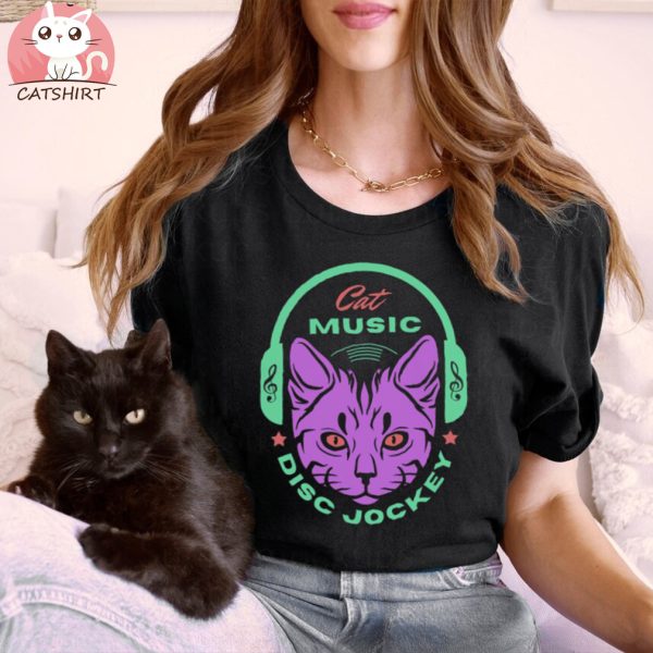 Disc Jockey DJ Cat T shirt