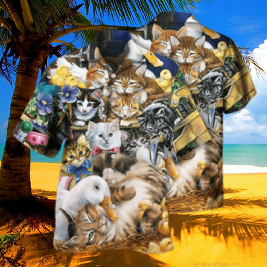 Ducks And Cats – Hawaiian Shirt – Animal Hawaiian Shirt