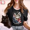 Funny Cat Cool American Flag For Cat Lover T shirt