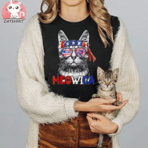 Funny Meowica Cat Tie Dye Cat Mom Cat Lovers T shirt