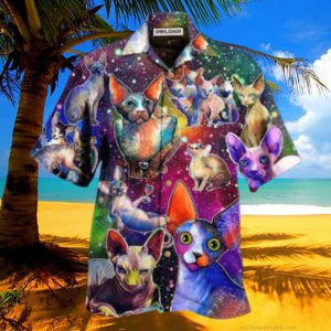 Cat To The Galaxy And Back Hawaiian Shirt