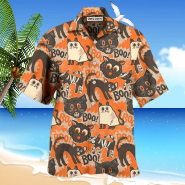 Halloween Spooktacular Scaredy Cat Hawaiian Shirt